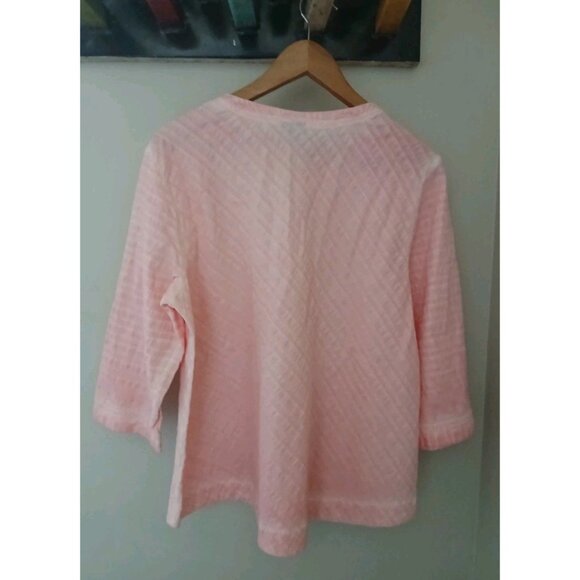 New Focus Casual Life Waffle Textured Popover Blouse - Picture 7 of 9